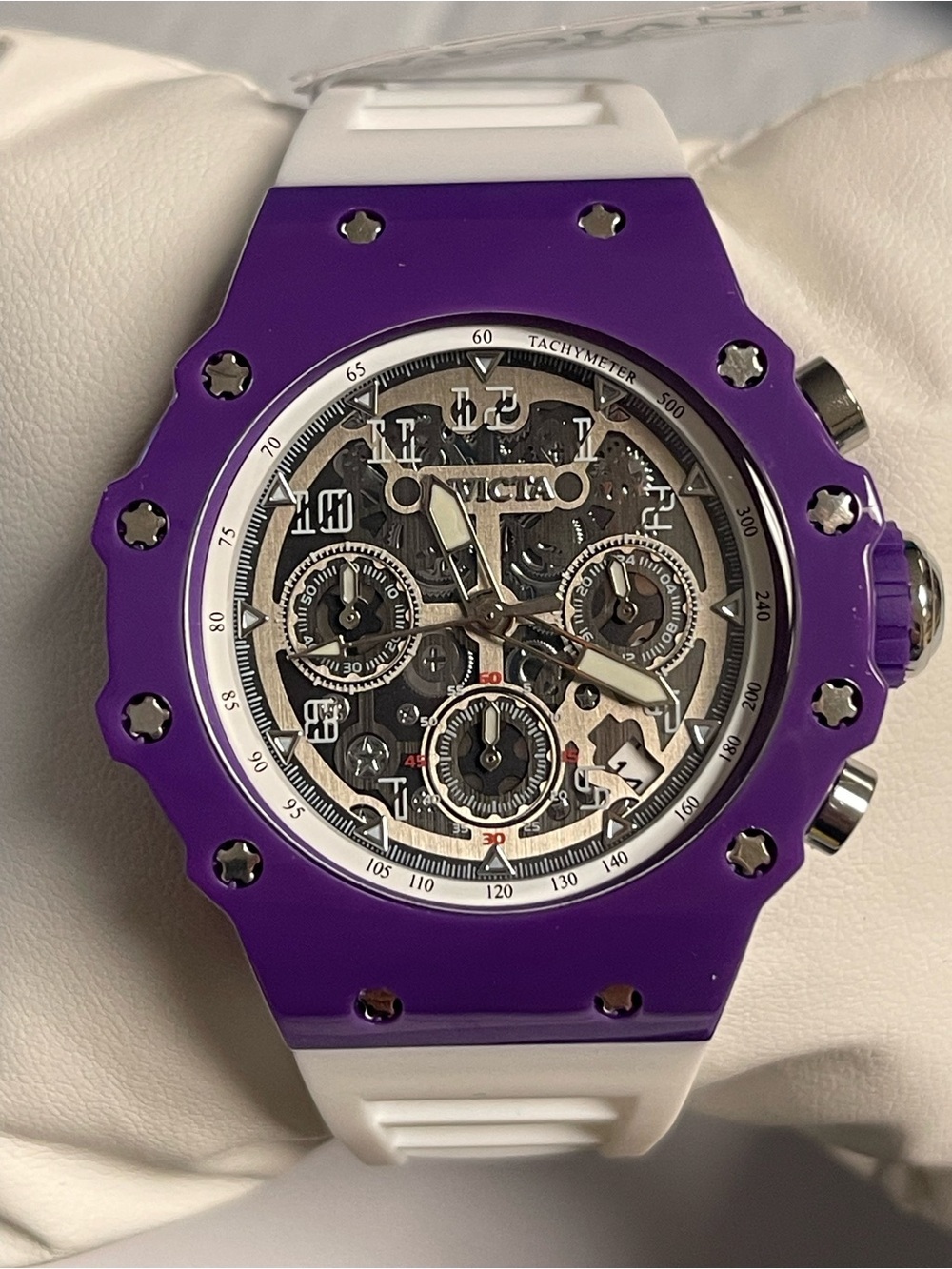 Invicta Racing Valyron Unisex Watch - 41mm, Purple & White
(69626) new - Picture 3 of 12